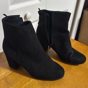 Old Navy Black Suede Ankle Boots